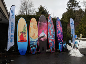 Sea Gods paddle boards in White Rock, BC.