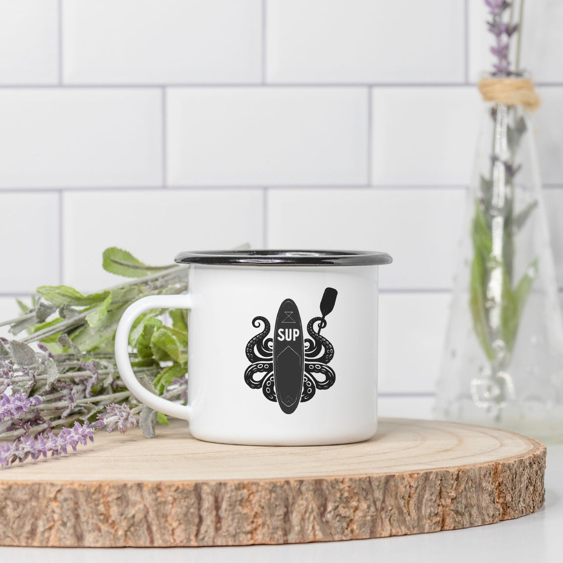 SUP Kraken Black Rimmed Camp Mug