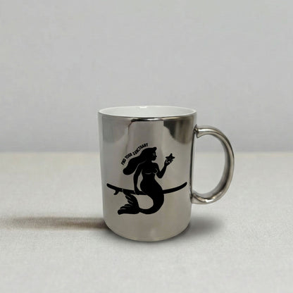 Find Your Sanctuary Mermaid Paddleboard Silver Mug 11oz