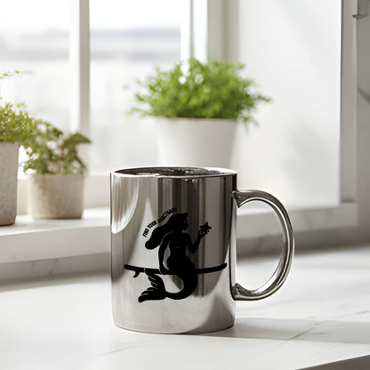 Find Your Sanctuary Mermaid Paddleboard Silver Mug 11oz