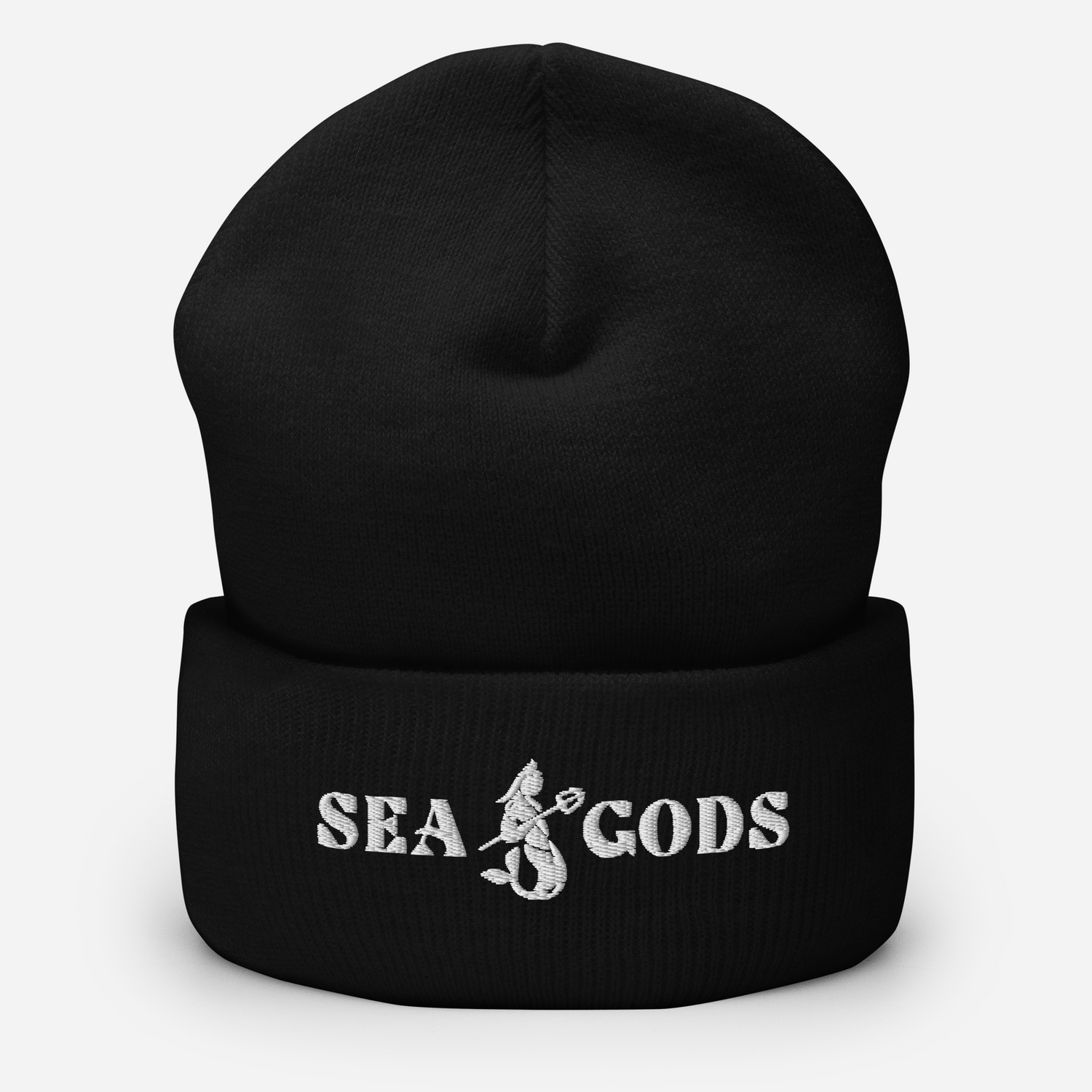 Embroidered Sea Gods Cuffed Beanie