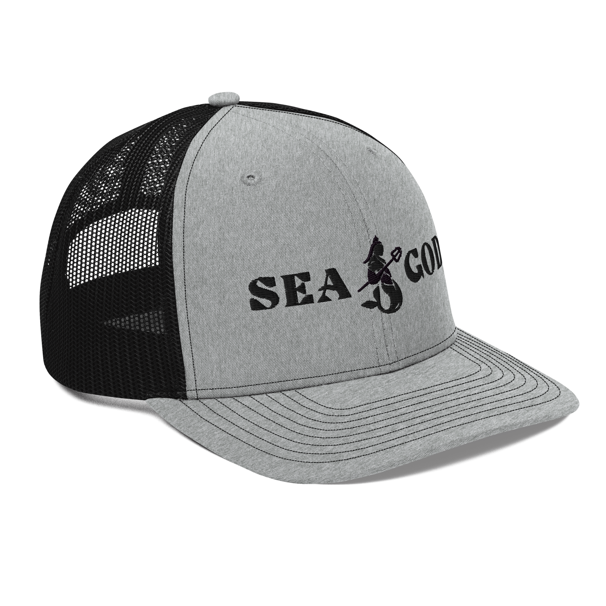 Sea Gods Heather Gray / Black Snapback Hat